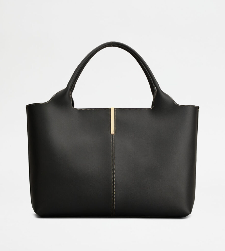 Shopping Bag in Leather Medium-Small