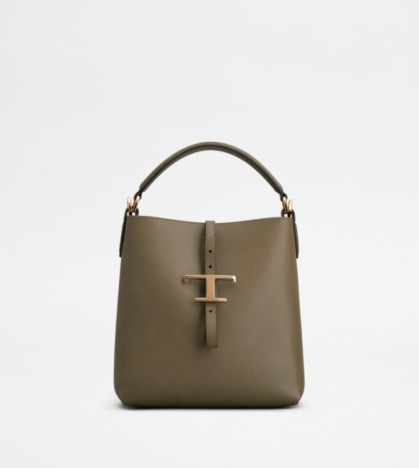 T Timeless Bucket Bag in Leather Mini