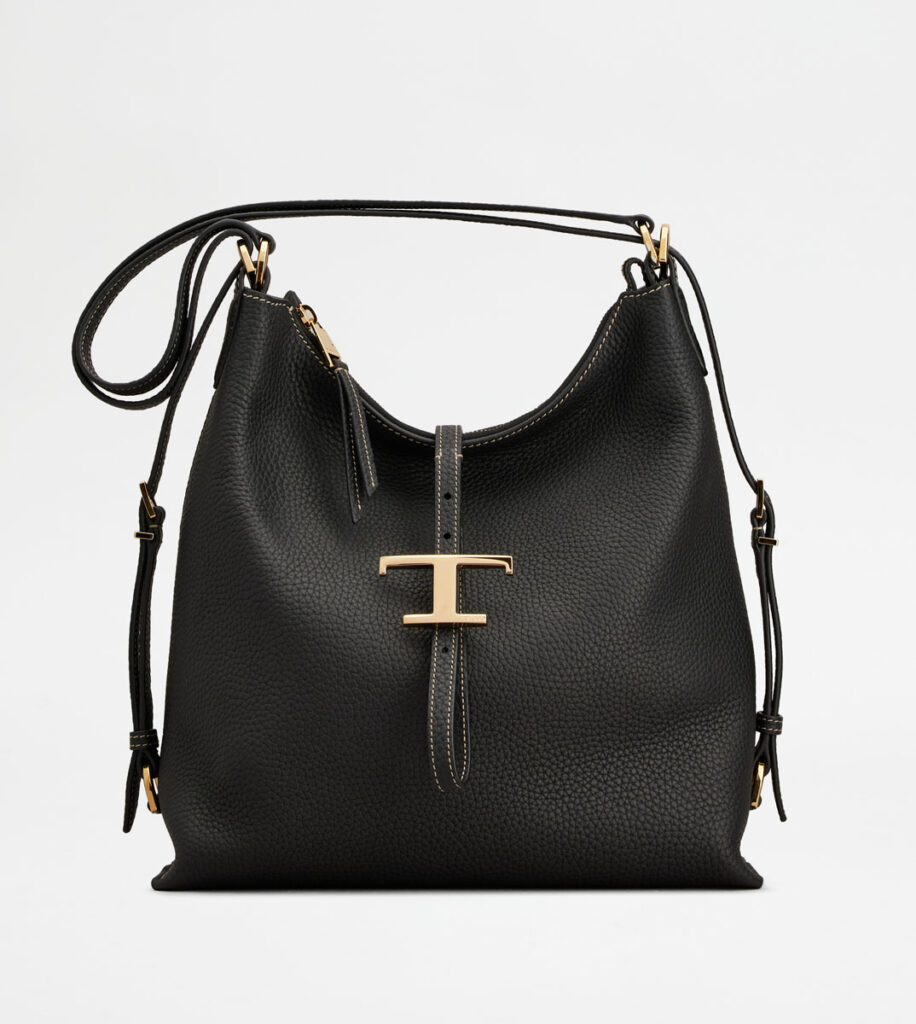 T Timeless Shoulder Bag in Leather Small