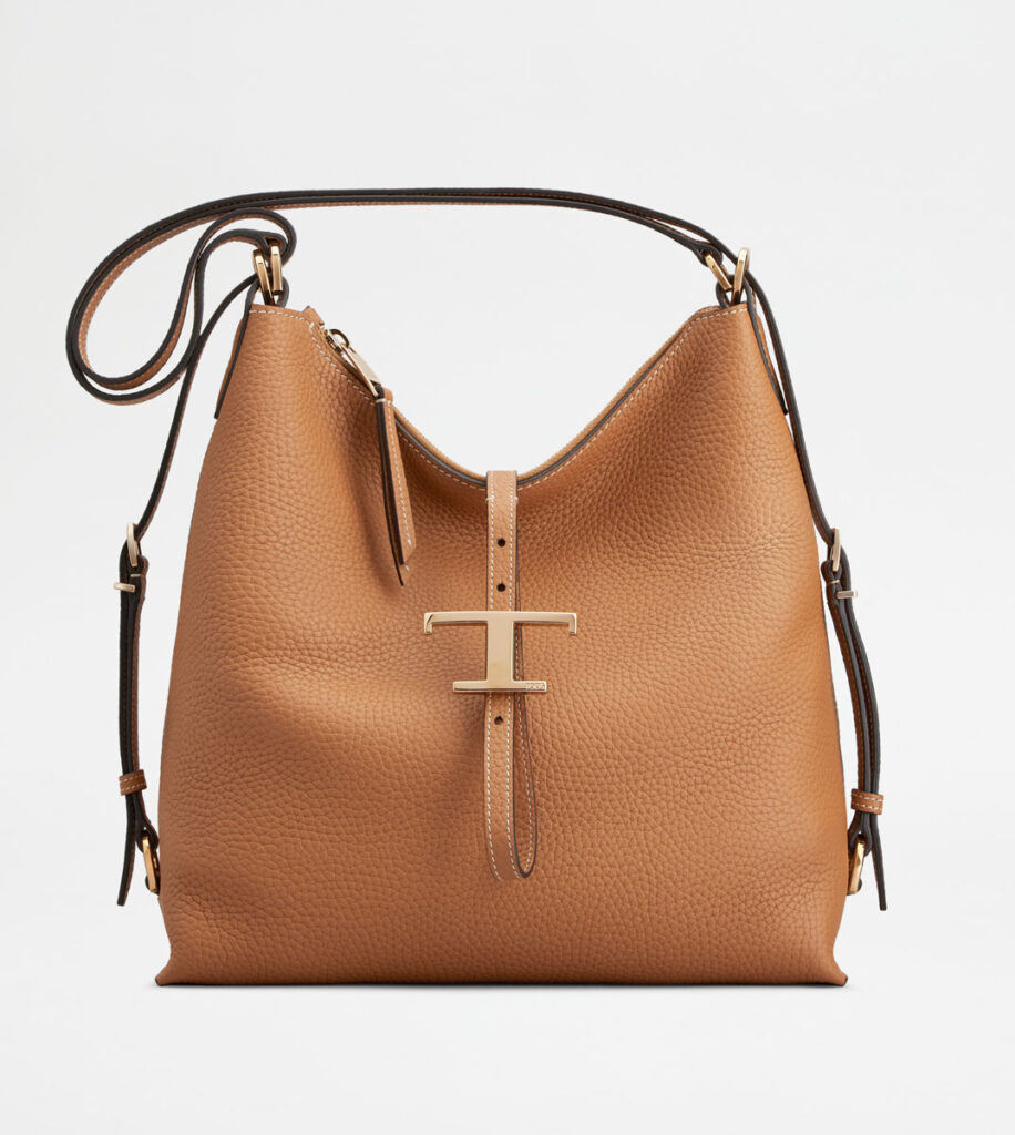 T Timeless Shoulder Bag in Leather Small
